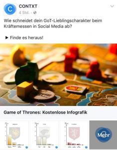Game of Thrones Infografik zum Thema Social Media
