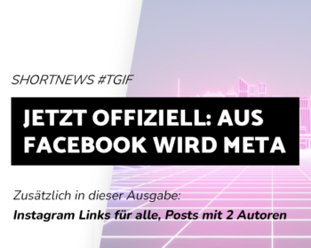 Blogbeitrag Facebook wird Meta
