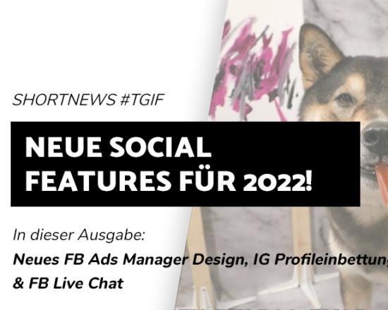 Blogbeitrag neue Social Features 2022