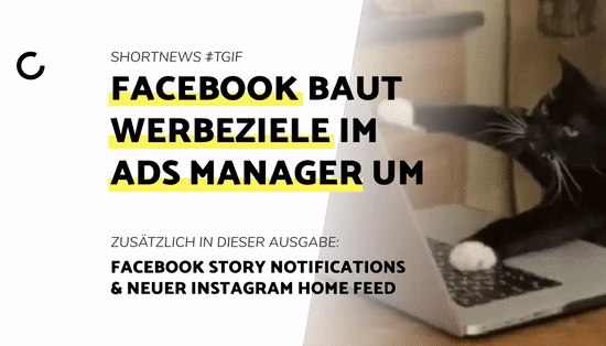 Blogbeitrag Umbau Werbeziele Facebook