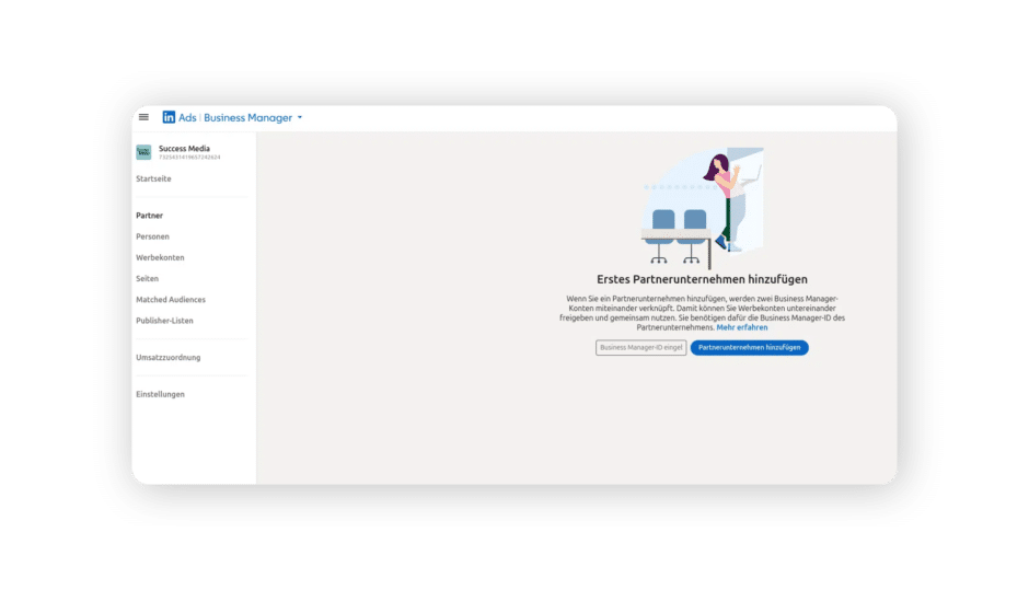 LinkedIn Business Manager Partner hinzufügen