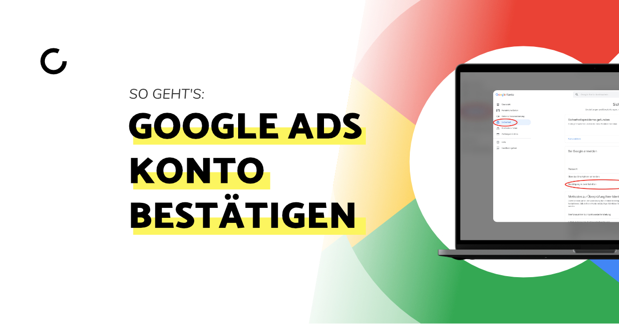Google Ads Konto bestätigen