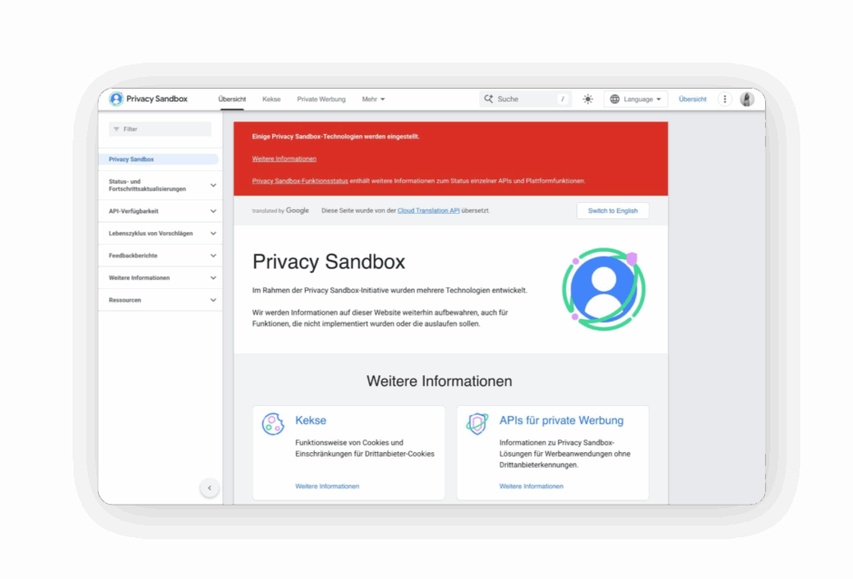 Überblick über Privacy Sandbox